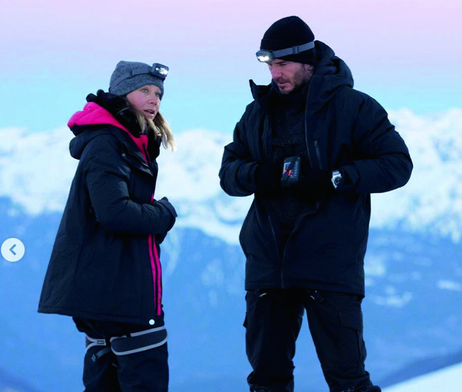 <b>SKRYT:</b> David Beckham la ut bilde av seg og Kjersti Buaas på sin Instagram-profil. Der skryter han av den fantastiske dagen de tilbrakte sammen i Alpene.             