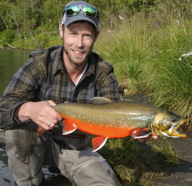 RØYEFANGST: Torbjørn var skeptisk i utgangspunktet, men røyefangsten taler for seg selv.