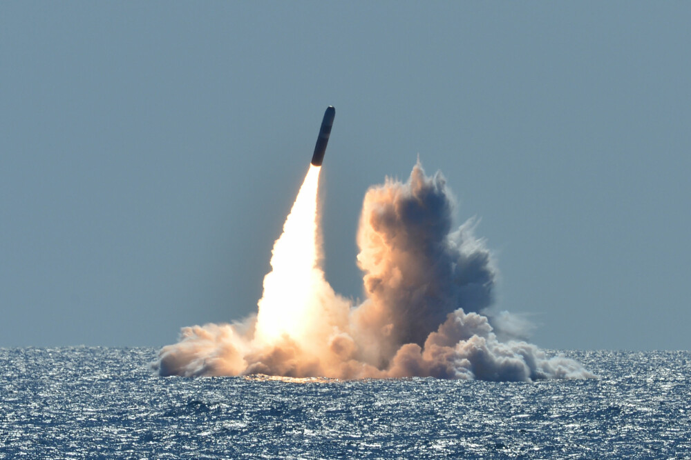<b>TRIDENT:</b> De ubåtavfyrte Trident II-missilene har hver en sprengkraft tilsvarende 243 Hiroshima-bomber.