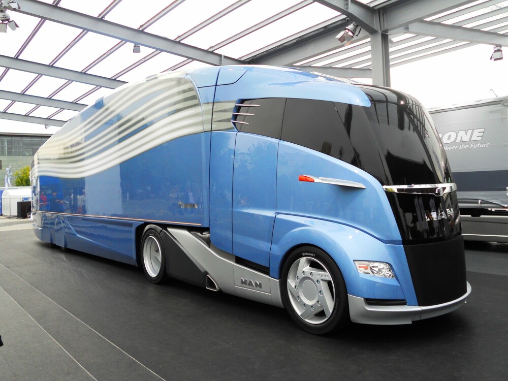 <b>AERO­DYNAMIKK:</b> Konsept­lastebilen MAN Truck Concept S. 