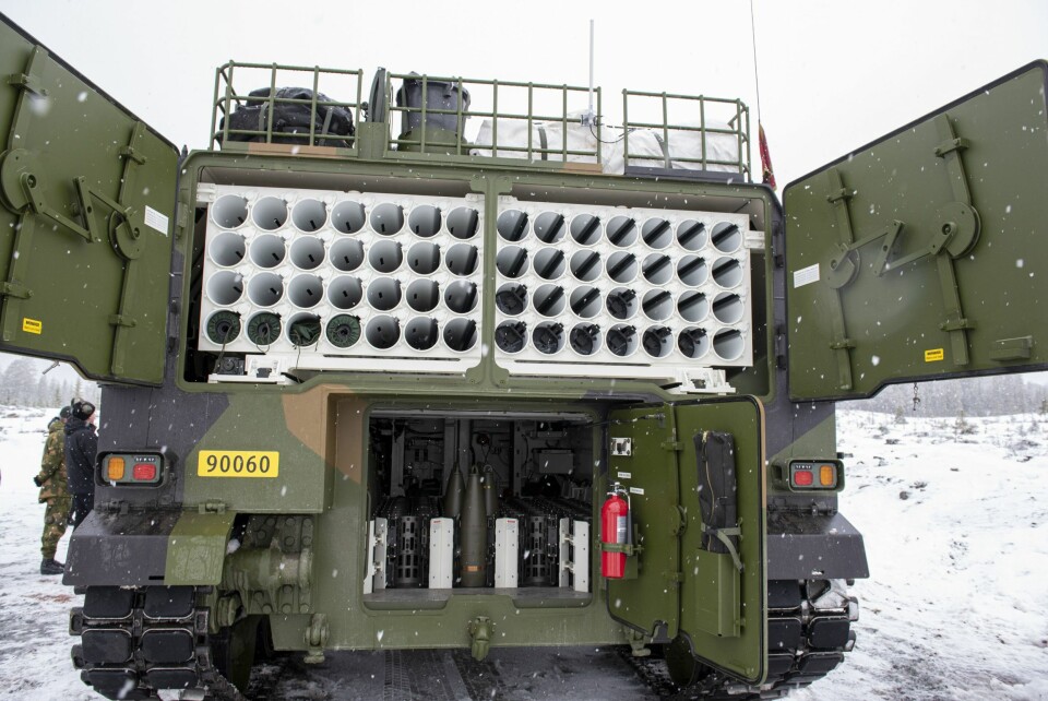 «BRUSAUTOMAT»: Magasinet til forsyningsvogna K10 har plass til 104 sprenggranater.