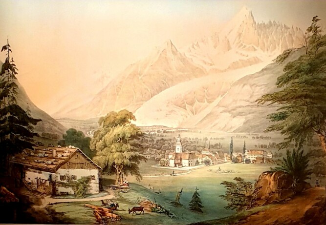<b>BEGYNNELSEN:</b> I starten kom de fleste turistene for å se på breene. På 1800-tallet gikk breen Mer de Glace helt ned i dalen.