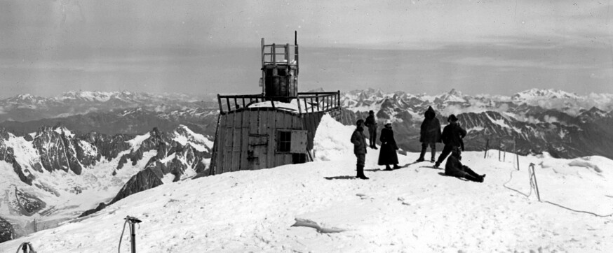 VITENSKAP: Janssen-observatoriet på toppen av Mont Blanc før det forsvant ned i en bresprekk.