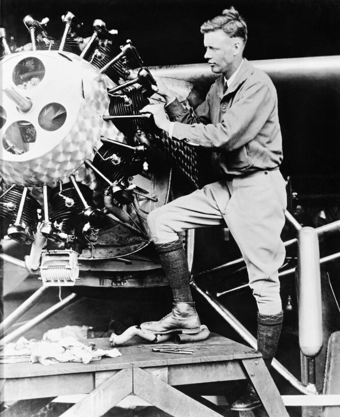 <b>SEIERHERREN:</b> Charles Lindbergh sto for en historisk flyverbragd da han manøvrerte seg 5800 kilometer over Atlanterhavet bare med hjelp av kompass, fartsmåler og klokke i «Spirit of St. Louis». 