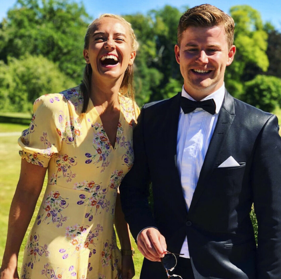 HÅPER FORTSATT: Nicolay Ramm og forloveden Josephine Leine Granlie.
