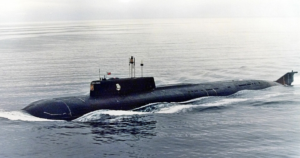 MEGAUBÅT: 12. august 2000 ble den russiske atomdrevne ubåten Kursk rammet av katastrofen. Med 154 meters lengde, var Kursk verdens største angrepsubåt før havariet.