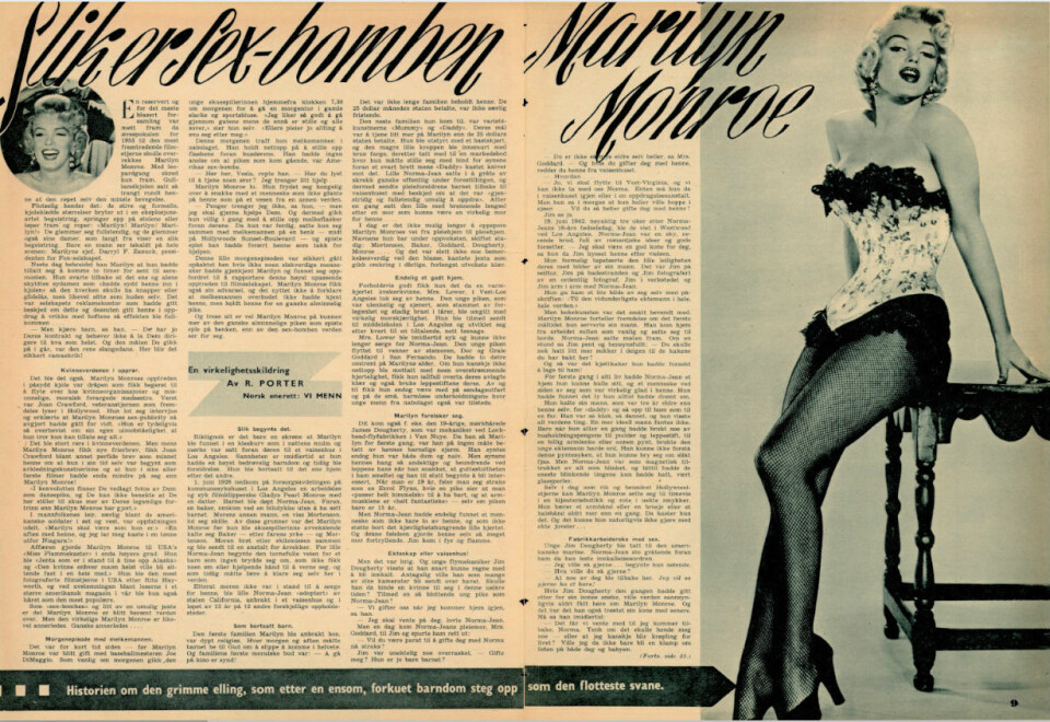 FØLJETONG: I hele tre nummer skulle vi bli bedre kjent med «sex-bomben» fra Hollywood. Her fra nummer 5-1954.