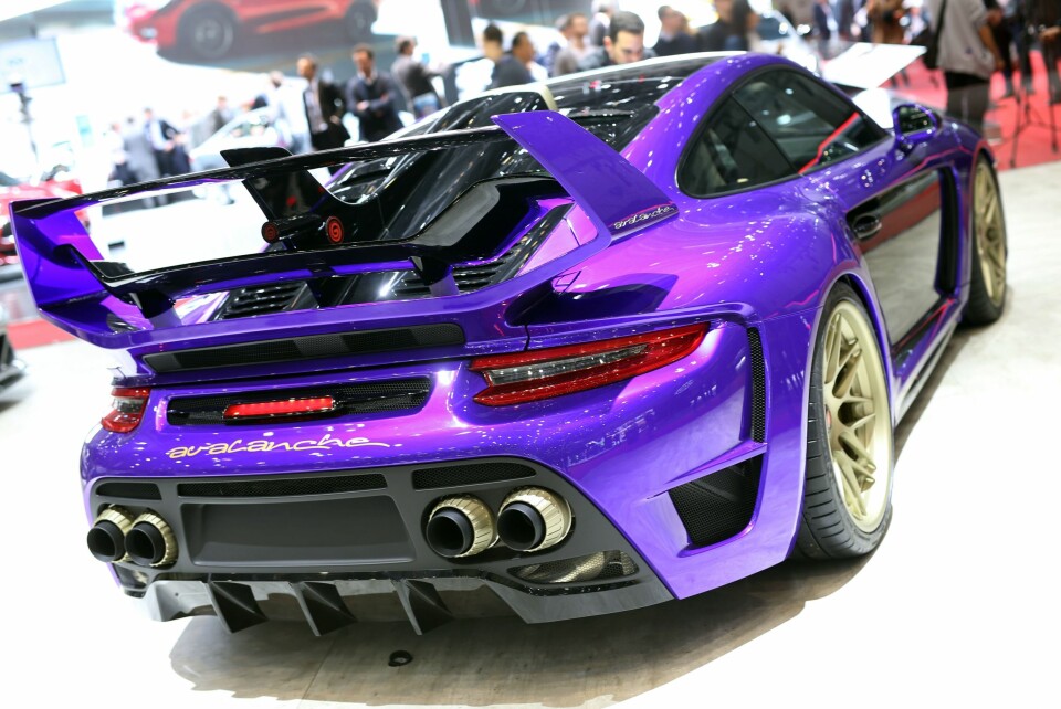 HEFTIGE BILER: Gemballa gjør seg bemerket med svært heftige biler både når det gjaldt ytelser og styling. Som Gemballa Avalanche basert på Porsche 997 Carrera/Turbo med opptil 800 hestekrefter.