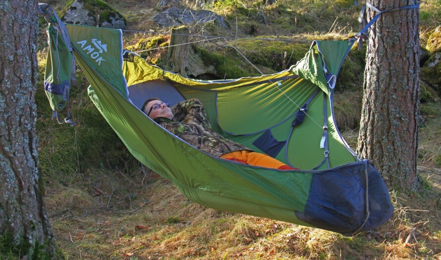 SOV GODT: I Amok Draumr XL sover du godt. Her ligger du ganske flatt og kan snu deg uten alt for store problemer.