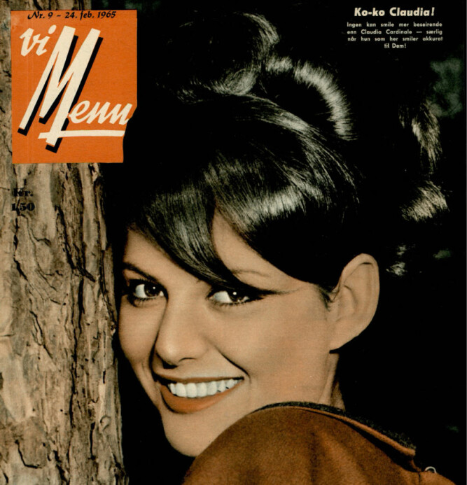 <b>BELLA DONNA:</b> Italienske Claudia Cardinale var populær på sekstitallet. Her smiler hun til Vi Menns lesere på et cover fra 1965.