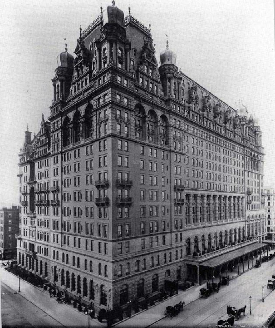 ÆRVERDIG: Det opprinnelige Waldorf Astoria, som ble revet i 1929. Det var her Jørgine startet sin suksessrike karriere.