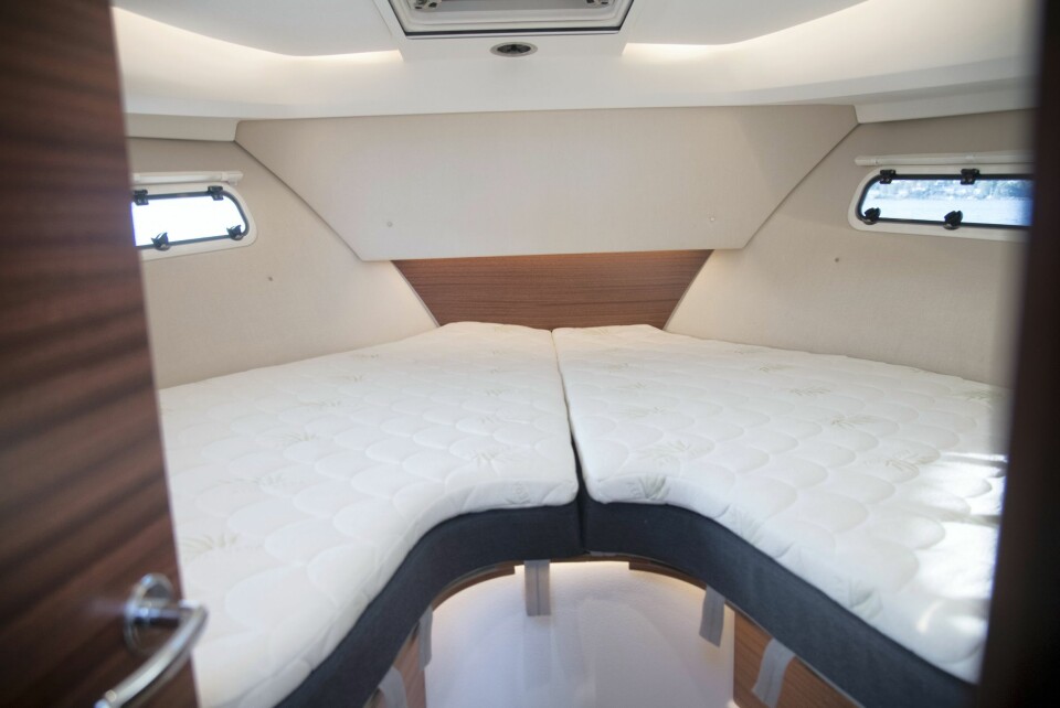 FORKABIN: I Nimbus er den litt rommeligere enn hos Saga. Det er også plass til klesskap.