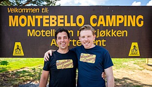 KJENTE FJES: Daglig leder Lars Christian og kompisen Jermund ønsker velkommen til Montebello camping, kjent fra TVNorge-serien med samme navn.