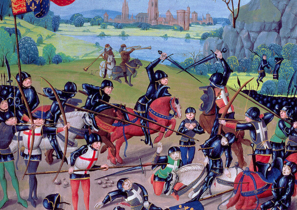 <b>OPPRINNELSEN:</b> En vandre­historie skal ha det til at det var her, under slaget ved Agincourt i år 1415, at gesten med å vise langfingeren oppsto.