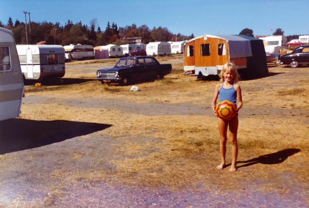 <b>SOMMERGLEDER:</b> Marianne på Lydhusstranda Camping i Stavern sommeren 1975.
