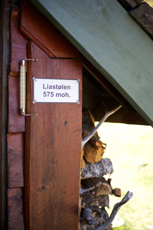 Merket. Om noen skulle være i tvil. Liastøl ligger på 575 meter over havet, i grenselandet mellom skog og fjell.