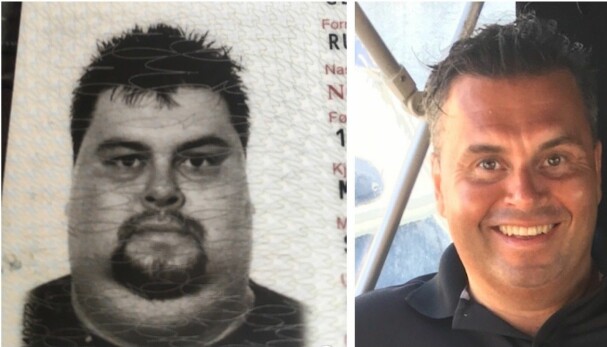 EKSTREM FORVANDLING: Rune ville trolig hatt problemer å komme seg gjennom passkontrollen med sitt gamle passbilde. Bildet til høyre er tatt i 2019.