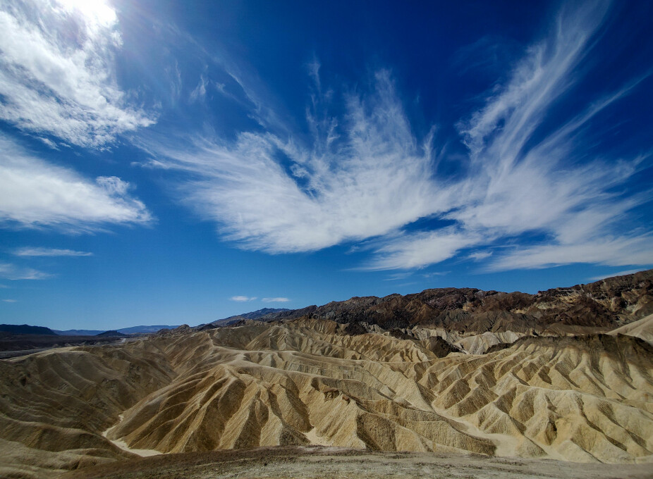 VARMT OG ØDE: Et bildet tatt i nasjonalparken Death Valley i Mojaveørkenen sør i California. Bildet er tatt i juli 2020.