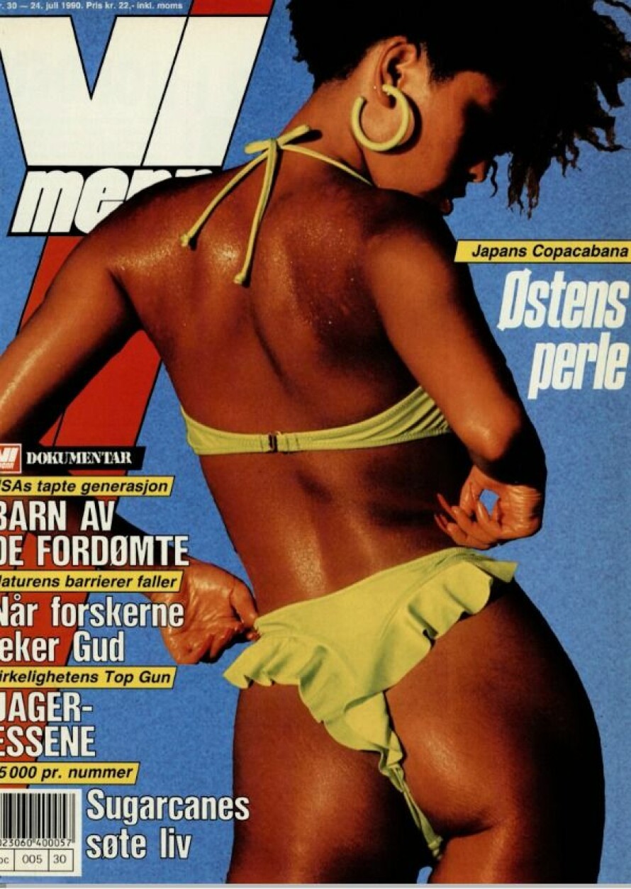 BADETØY: Reiseartikler var fortsatt hyppig brukt som unnskyldning for å putte lettkledde damer på forsiden.