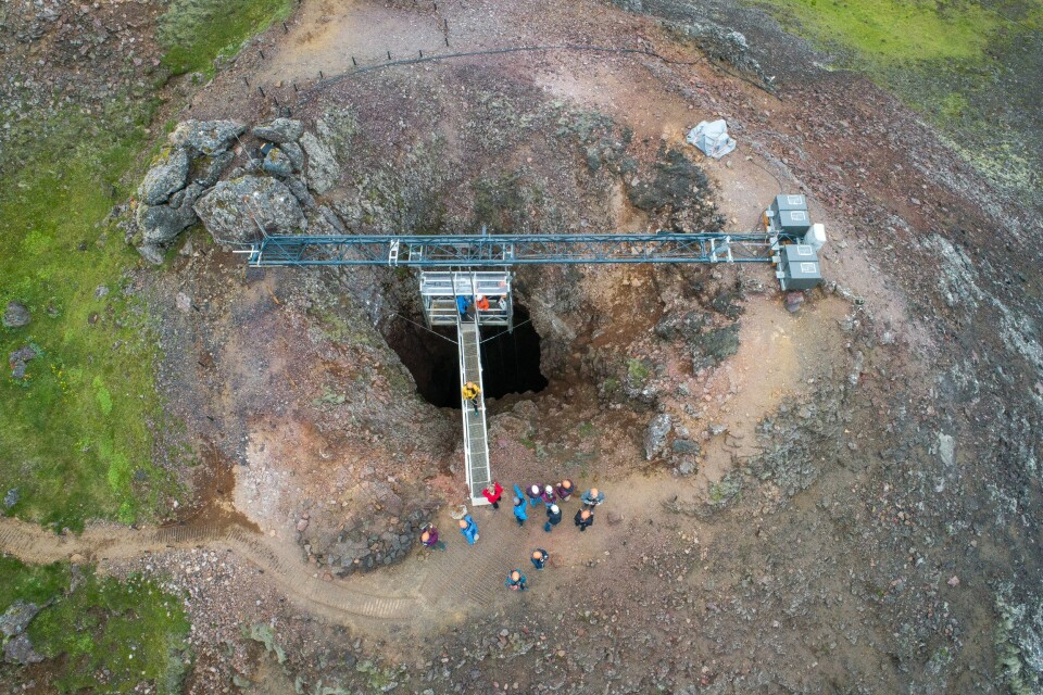 HEIS: Du heises 215 meter ned under overflaten.