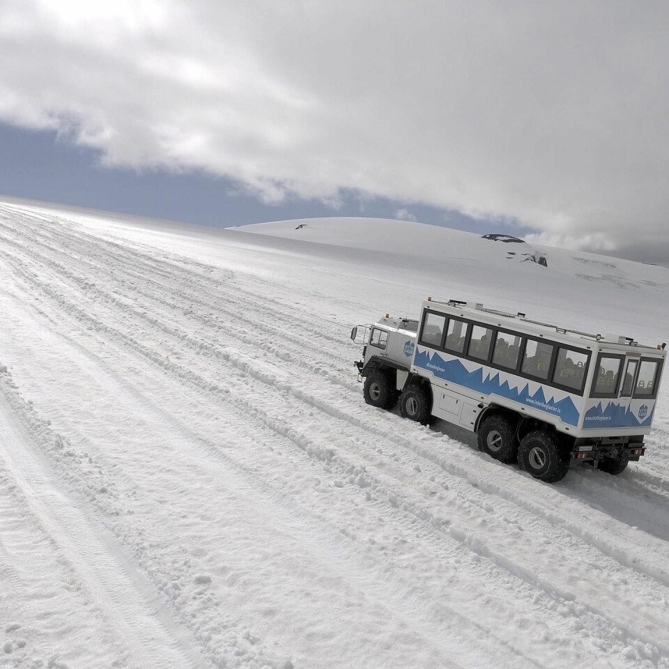 PÅ BREEN: Langjökull er Islands nest største isbre.