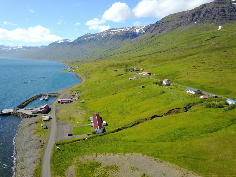 <b>BREKKA:</b> På andre side av fjorden for Brekka skal den norske hval­fangststasjonen Asknes ha ligget.