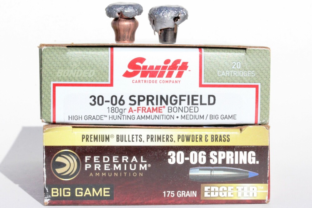 Swift A-Frame 180 grs og Springfield 30-06 175 grs