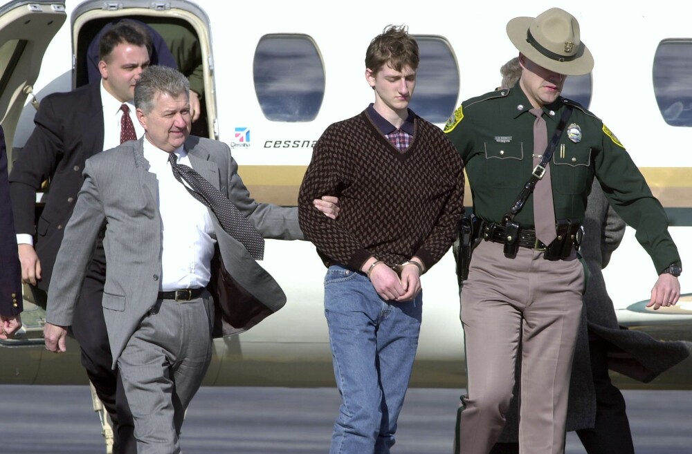 <b>HOVEDMANN:</b> Robert Tulloch ble fløyet fra Indiana der han ble pågrepet og tilbake til New Hampshire etter flukten fra drapet på Half og Susanne Zantop.