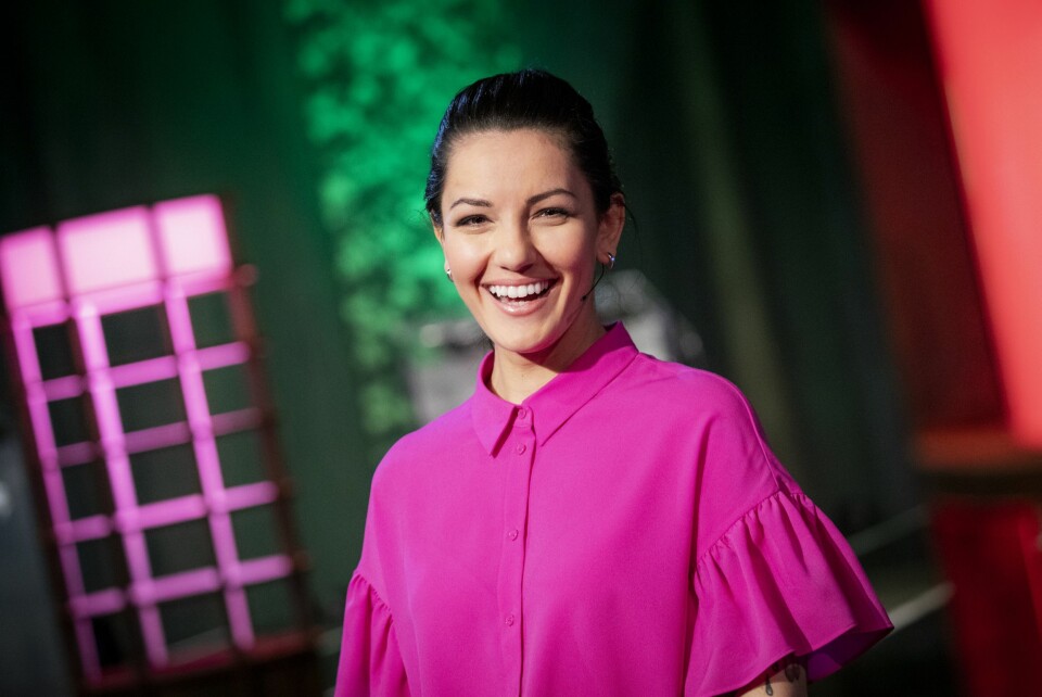 NY ERFARING: Selda Ekiz syntes det var både spennende og skummelt å debutere som skuespiller. Programlederen tviler egentlig på at det blir noen flere roller etter «Norsk-ish».