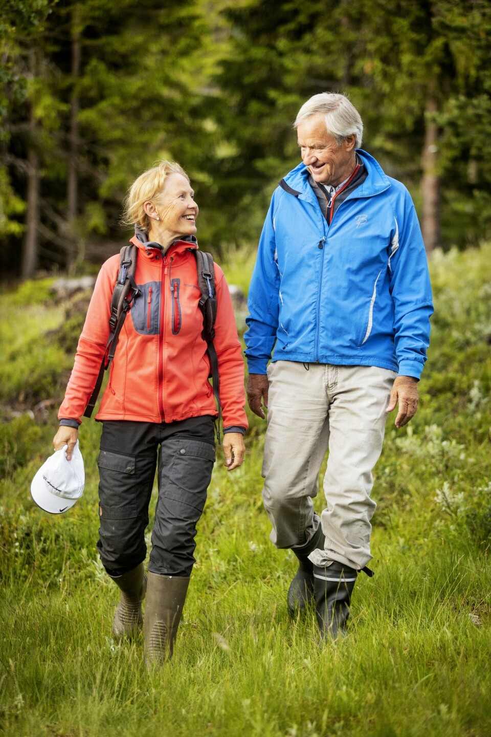 TURGÅERE: – Forrige dagen var vi syv timer på tur i fjellet, forteller ekteparet som verdsetter tiden på hytta.