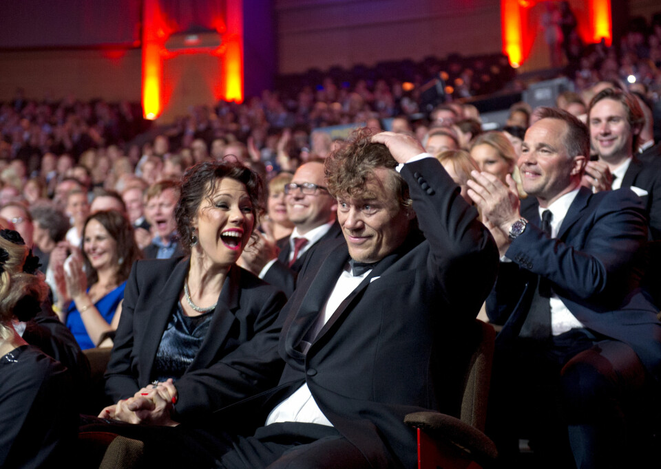 INGEN FESTLØVER: Lars Monsen og Trine Rein frekventerer hverken kjendisfester eller røde løpere, men en sjelden gang gjør de et unntak, som her under Gullruten i Bergen.