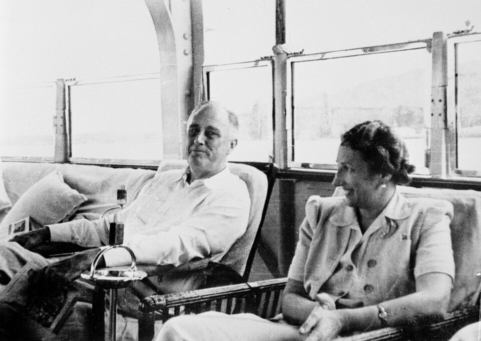 MYE SAMMEN: Knapt noen andre tilbrakte så mye tid sammen med president Roosevelt som kronprinsesse Märtha, i perioden hvor hun bodde i landflyktighet i USA under annen verdenskrig. Det fikk ryktene til å svirre.