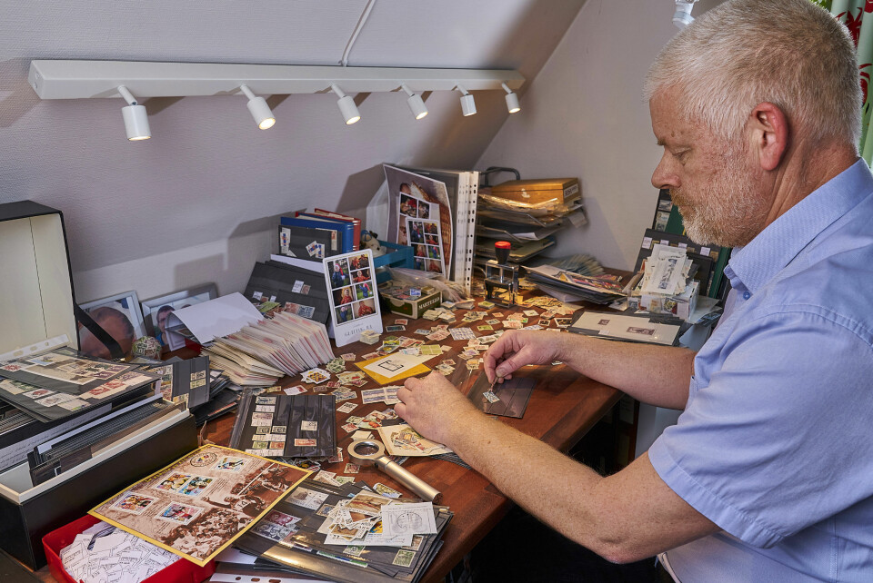 FRISTUND: Steen i frimerkehjørnet, og her er det lov til å rote.