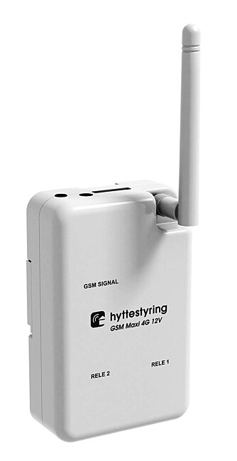 <b>STYRINGSENHET: </b>Denne mottageren kan fjernstarte parafinovner, aggregater, lys, alarmer og andre enheter som egner seg for fjernstyring. Den er beregnet på hytter med 12V strøm og har to relekontakter og en inngang. Den gir informasjon om batteristatus og varsler om lav batterispenning. GSM Maxi 4G 12V, kr 1690, Hyttetorget.