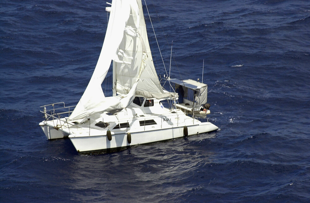 <b>UTEN SPOR:</b> Kaz II utenfor kysten av Queensland, Australia, uten mannskap i april 2007.