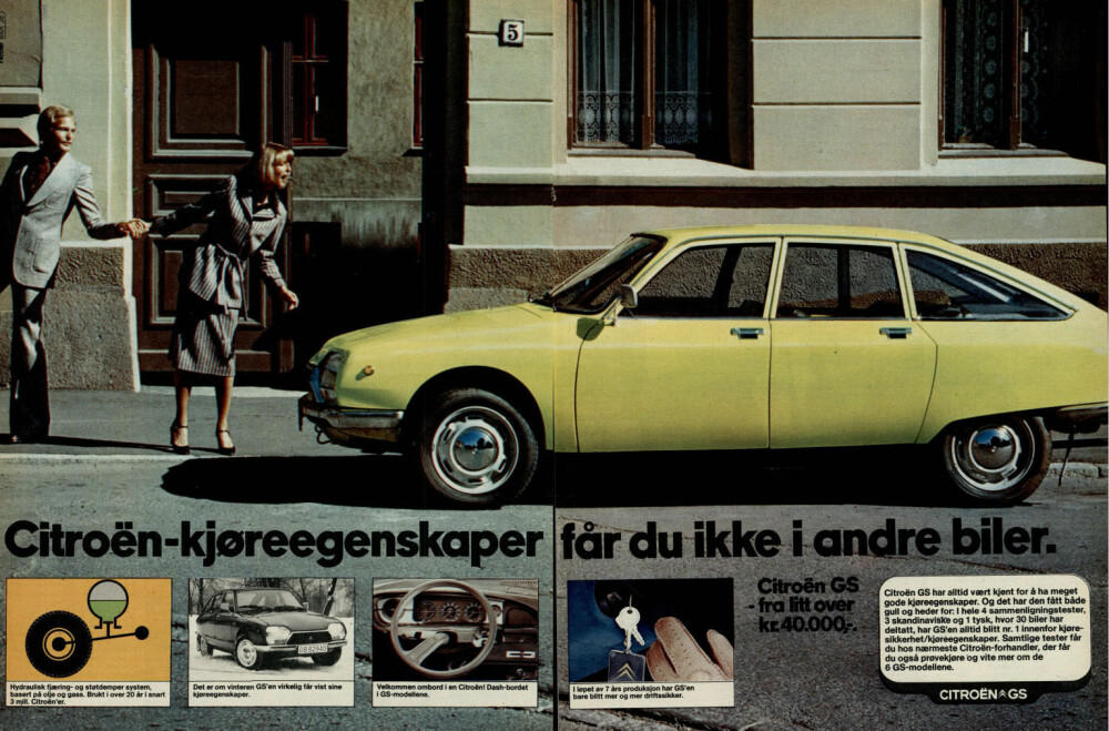 <b>ANNONSE:</b> Citroën-annonse fra 70-tallet.