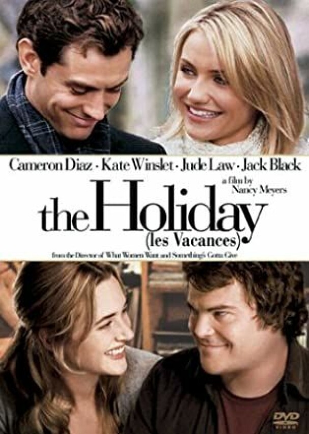 DEN GANG DA: Jude Law, Cameron Diaz, Kate Winslet og Jack Black på reklameposteren for «The Holiday» i 2006.