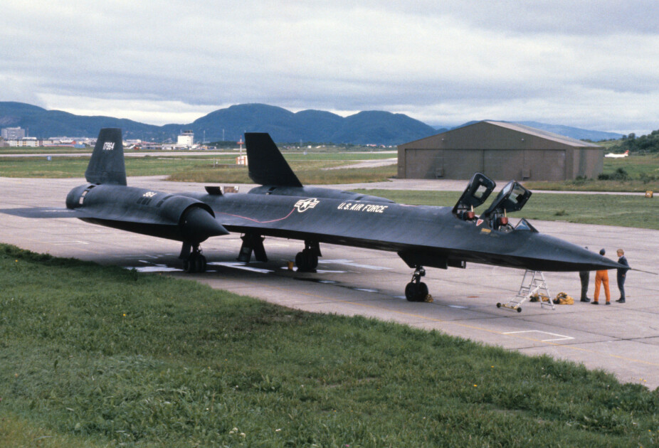 <b>NØDLANDET:</b> Et SR-71-fly måtte nødlande på Bodø Hoved­fly­stasjon tidlig på 1980-tallet. De ekstreme flyene var sårbare for feil.