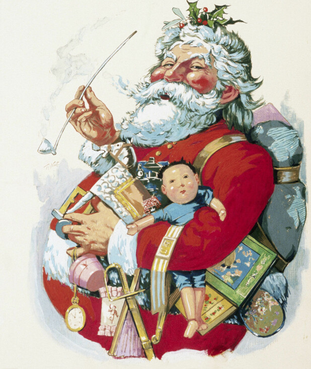 DEN ORIGINALE JULENISSEN: Mange vil nok se likhetstrekkene mellom Coca-Cola-nissen og Thomas Nasts tolkning av julenissen. Her den originale varianten fra 1863.