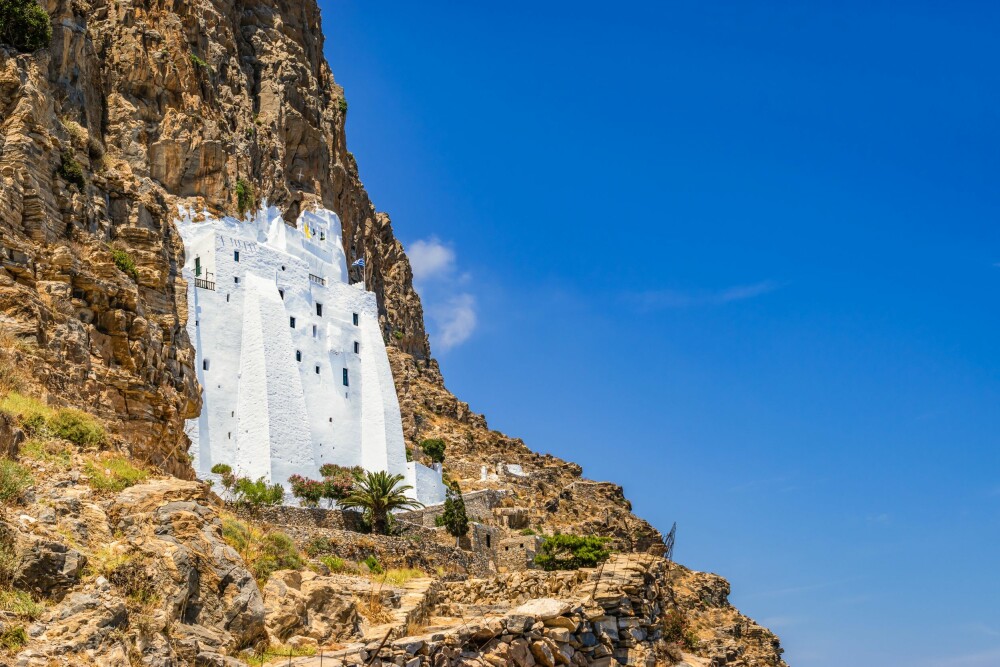 <b>KYKLADENE:</b> Klosteret på Amorgos. 
