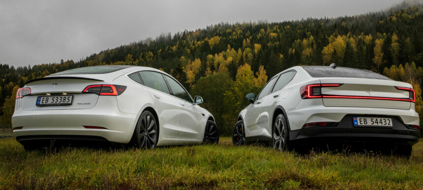 Testduell mellom Tesla Model og Polestar: På ett område ble det «knockout»