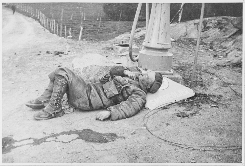 LANGE SLAG: Fremmedlegionærene, blant dem 25 prosent spanjoler, kjempet tyskerne ut av sine stillinger rundt Narvik. Slag på 10 timer slet ut soldatene.