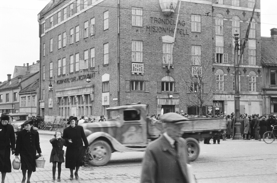 MISJONSHOTELLET: Her satt Ingeborg Holm fengslet fra 12. mars og frem til frigjøringen – etter at hun først hadde sittet en måned i kvinnefengselet i Munkegata 16.