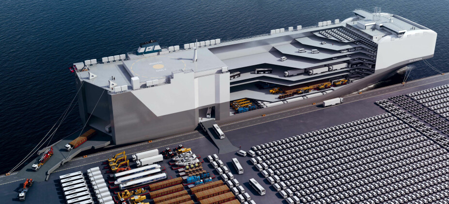 8500 BILER: Om bord i Höegh Target er det plass til 8500 biler på et dekkareal tilsvarende 10 ganger gressmatten på Ullevaal stadion.