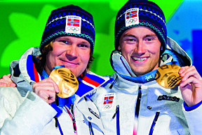 <b>GULLGUTTER:</b> Sammen med Petter Northug gikk Øystein til topps i sprintstafetten under OL i Vancouver i Canada i 2010.