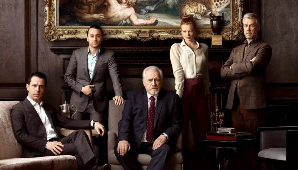 SUCCESSION: Serien består av mye familiedrama mellom faren og hans fire barn.