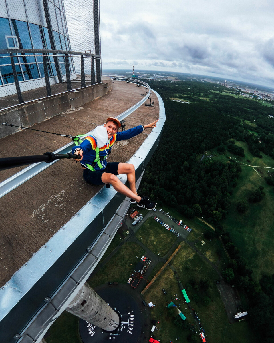 LUFTIG: Helt på kanten-opplevelse, 175 meter over bakken.