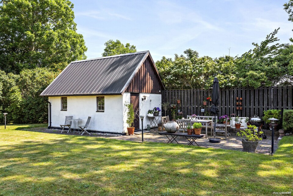 HAGELIV: Et rikt dyreliv rett utenfor gjorde at Teigen aldri følte seg ensom på den store eiendommen. En koselig uteplass er anlagt på Klockaregården.