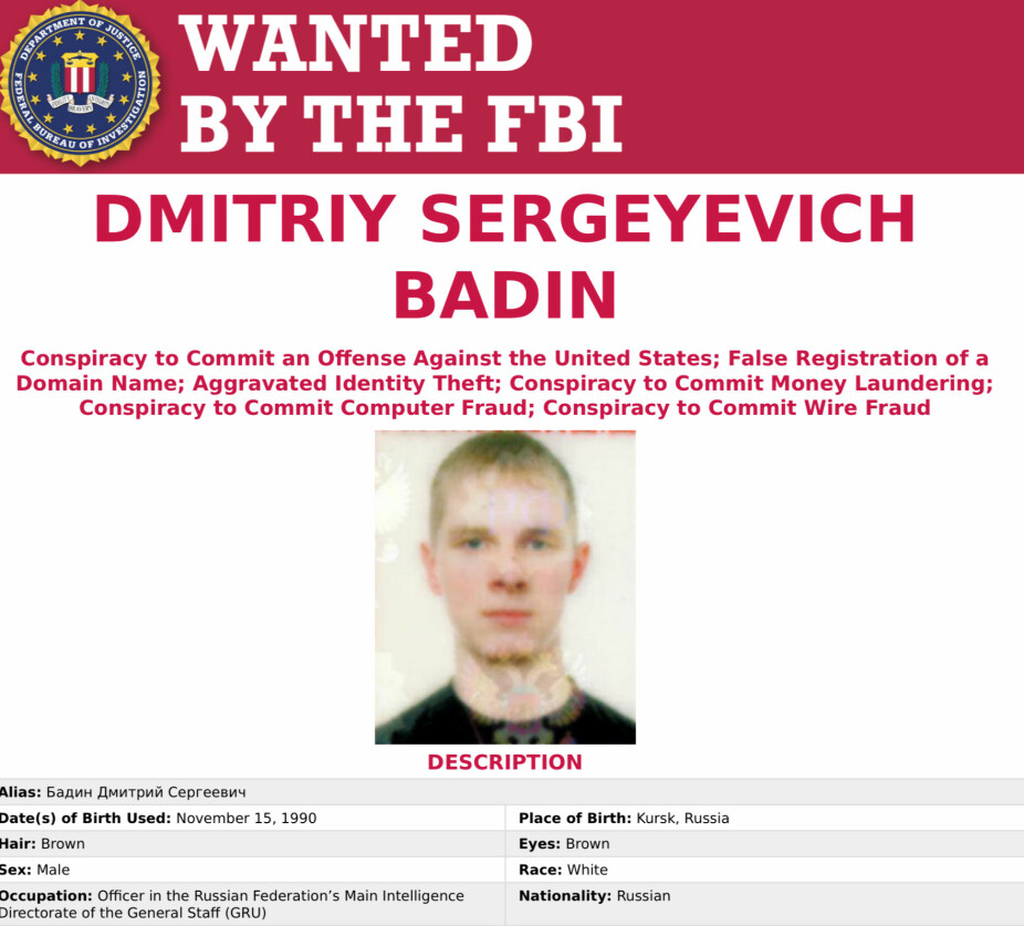 <b><SPAN CLASS=BOLD><STRONG>PASS PÅ:</b></strong></span> Passbildet av Dmitri Badin som blant annet benyttes i FBIs «Wanted-pakke.» er det eneste kjente av Putins super-hacker. Etterlysningen er alvorlig nok ment, men så lenge han oppholder seg i hjemlandet, kan Badin naturligvis aldri bli arrestert eller straffet.