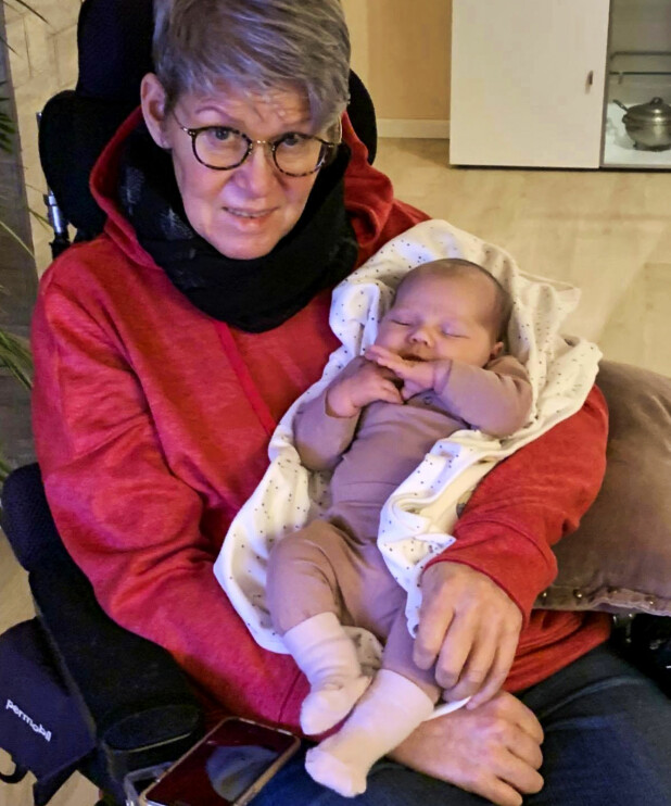 <b>MORMOR:</b> Wenche er mormor til fem. Det siste barnebarnet ble født i februar 2020.